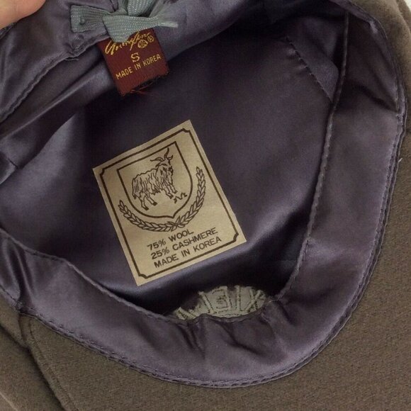 Dixieland Monterey Brown Flat Newsboy Cap Wool Cashmere Embroidered - Picture 7 of 8